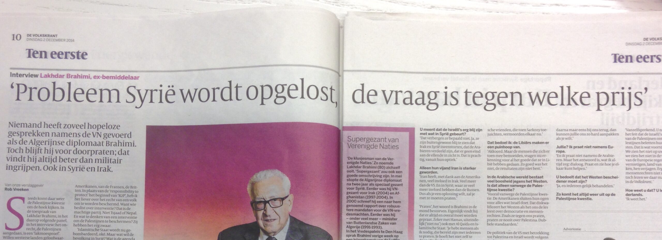 Thank you Volkskrant for the beautiful article