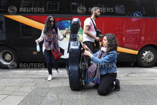 Musicians of Palestine youth orchestra meet on tour concert in Amsterdam Musicians of Palestinian youth orchestra, who can't rehearse and play in their own land, arrive to the Amsterdam Museum Netherlands August 14, 2019. REUTERS/Eva Plevier