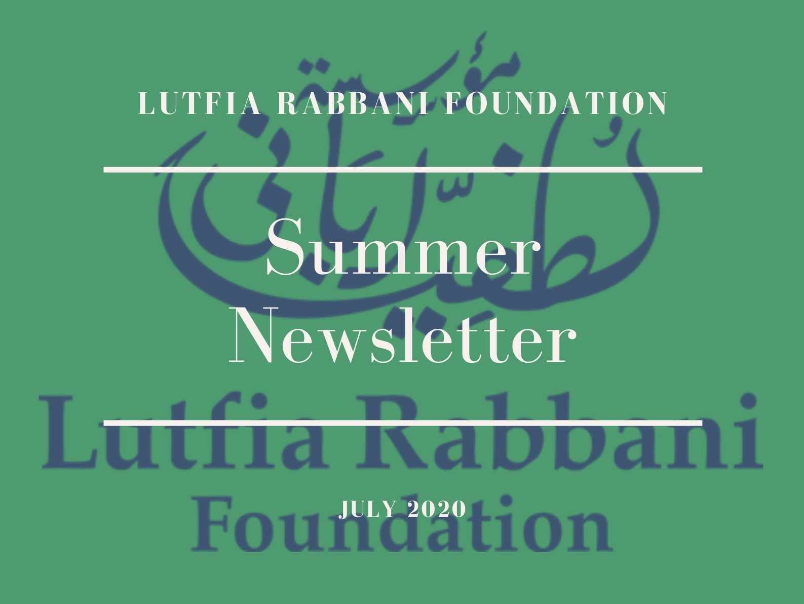 Our Summer Newsletter!